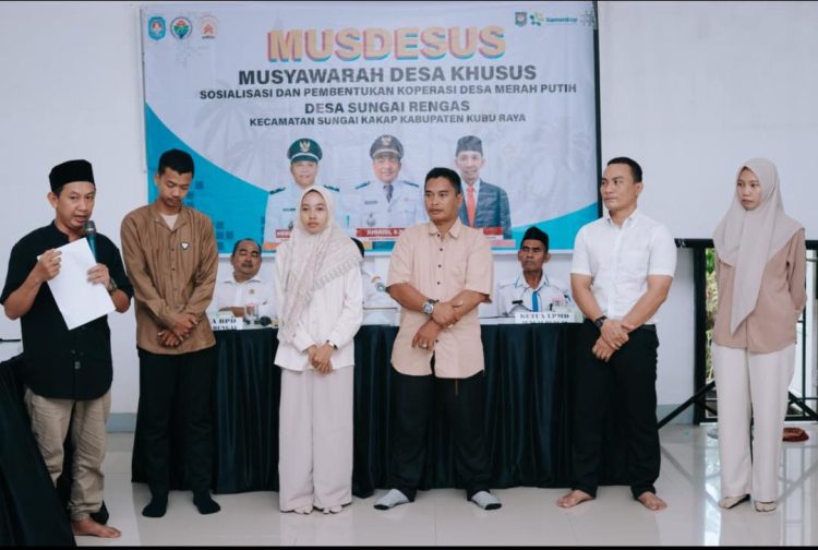 Musdesus Desa Sungai Rengas Menetapkan Syafarahman Sebagai Ketua Koperasi Desa Merah Putih Desa Sungai Rengas