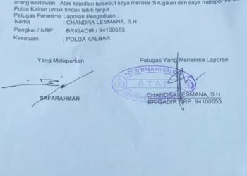 Syafarahman Resmi Laporkan ER ke Polda Kalbar Didampingi Kuasa Hukumnya