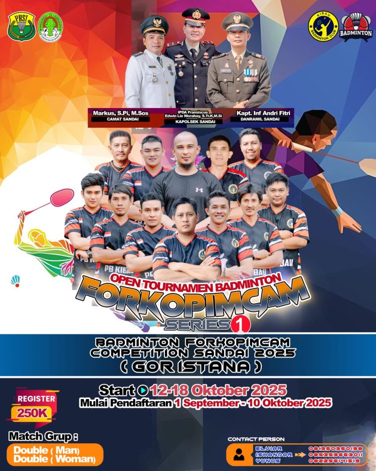 Persiapan Matang Jelang Technical Meeting Open Turnamen Badminton Forkopimcam Sandai Series 1