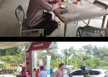 Sambang dan Imbauan Kamtibmas Warnai Patroli Siang Polsek Mandor