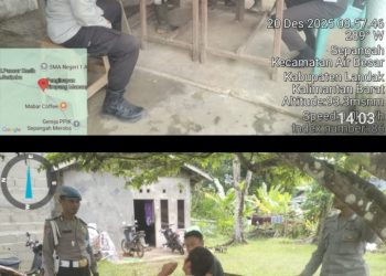 Di Bawah Terik Menyengat, Polisi Tetap Berpatroli Demi Keamanan