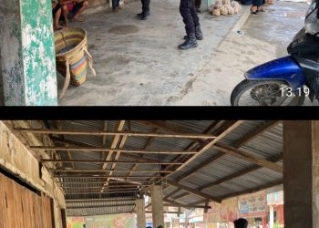 Personel Polsek Mempawah Hulu Sambangi Warga di Pusat Keramaian, Sampaikan Pesan Kamtibmas Selama Pengamanan Nataru