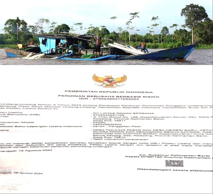 Diduga Kuat CV. Lintas Pawan Bersama Melakukan Kegiatan Secara Ilegal