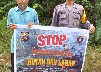Bripka Sakkot Girsang Ajak Warga Stop Karhutla