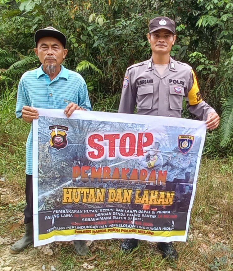 Bripka Sakkot Girsang Ajak Warga Stop Karhutla
