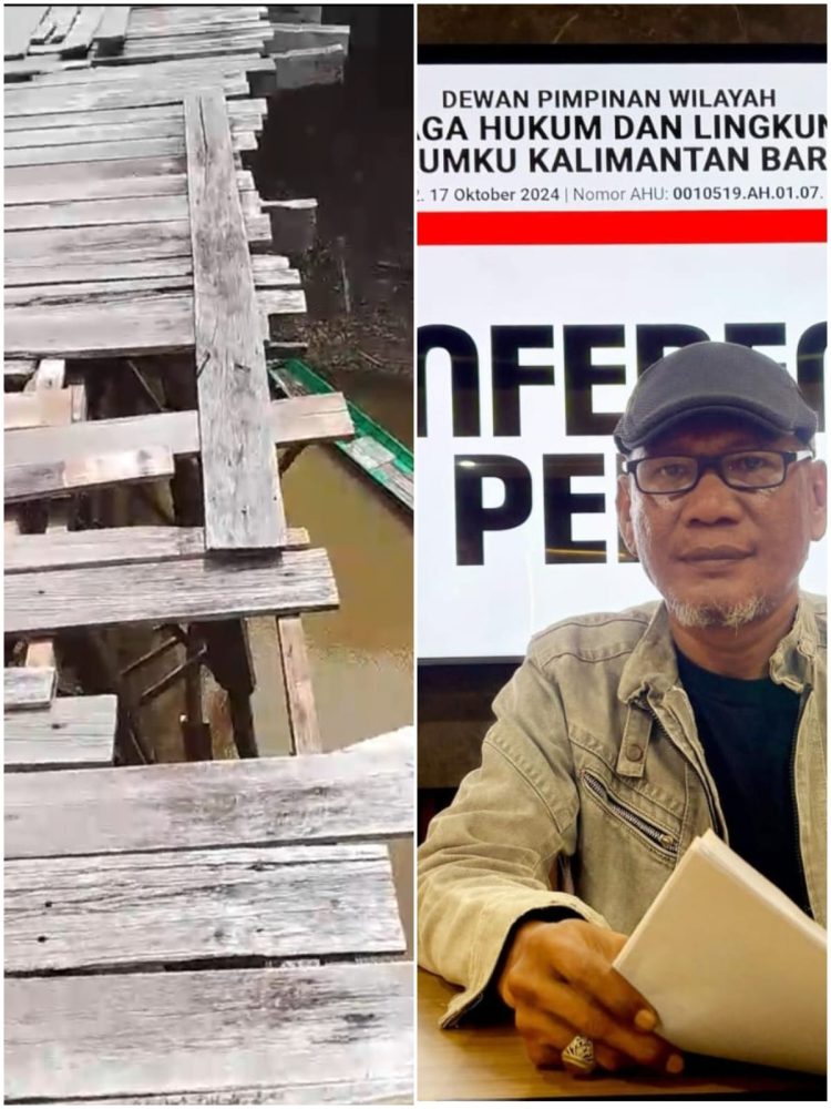 Jembatan Penghubung dua desa Rusak Parah Warga Kapuas Hulu Frustasi Minta Bantuan Bapak Presiden