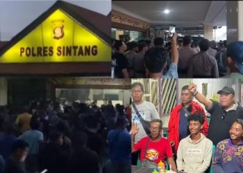 Wibawa Hukum Dan Polri Dipertanyakan: Tiga Terduga PETI Ditangkap, Lalu Dibebaskan Setelah Massa Kepung Polres Sintang