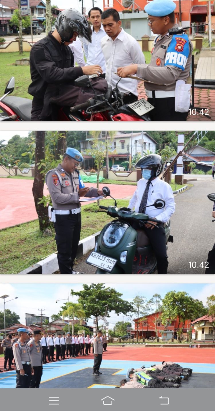 *Tim Propam Polda Kalbar Gelar Gaktibplin di Polres Melawi, Periksa Kendaraan hingga Penampilan Personel*