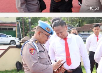 *Cegah Judi Online, Propam Polda Kalbar Cek Handphone Personel Polres Melawi Saat Apel Pagi*