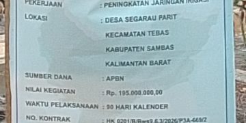 Sekdes Jadi Ketua Kelompok P3A, Kegiatan Irigasi Segarau Parit Disorot: Anggaran Rp195 Juta Jadi Sorotan