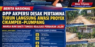 *DPP AKPERSI Desak Pertamina Turun Langsung Awasi Proyek Cikampek–Plumpang, Warga Buni Bakti Tunggu Realisasi Perbaikan Jalan*